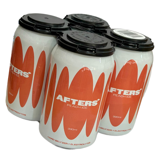 Afters Peach Ice Seltzer + Electrolytes 330ml 4%